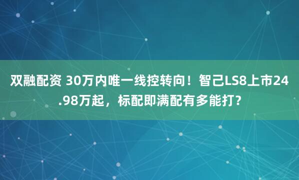 双融配资 30万内唯一线控转向！智己LS8上市24.98万起，标配即满配有多能打？