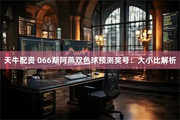 天牛配资 066期阿燕双色球预测奖号:大小比解析