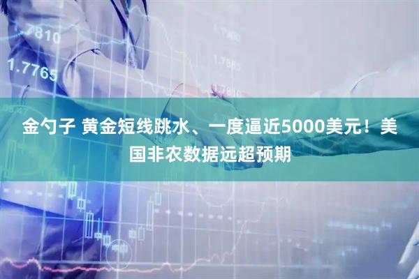 金勺子 黄金短线跳水、一度逼近5000美元！美国非农数据远超预期