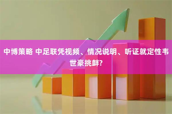 中博策略 中足联凭视频、情况说明、听证就定性韦世豪挑衅?