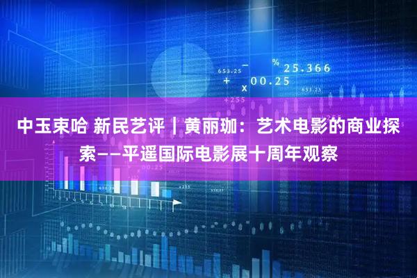 中玉束哈 新民艺评｜黄丽珈：艺术电影的商业探索——平遥国际电影展十周年观察